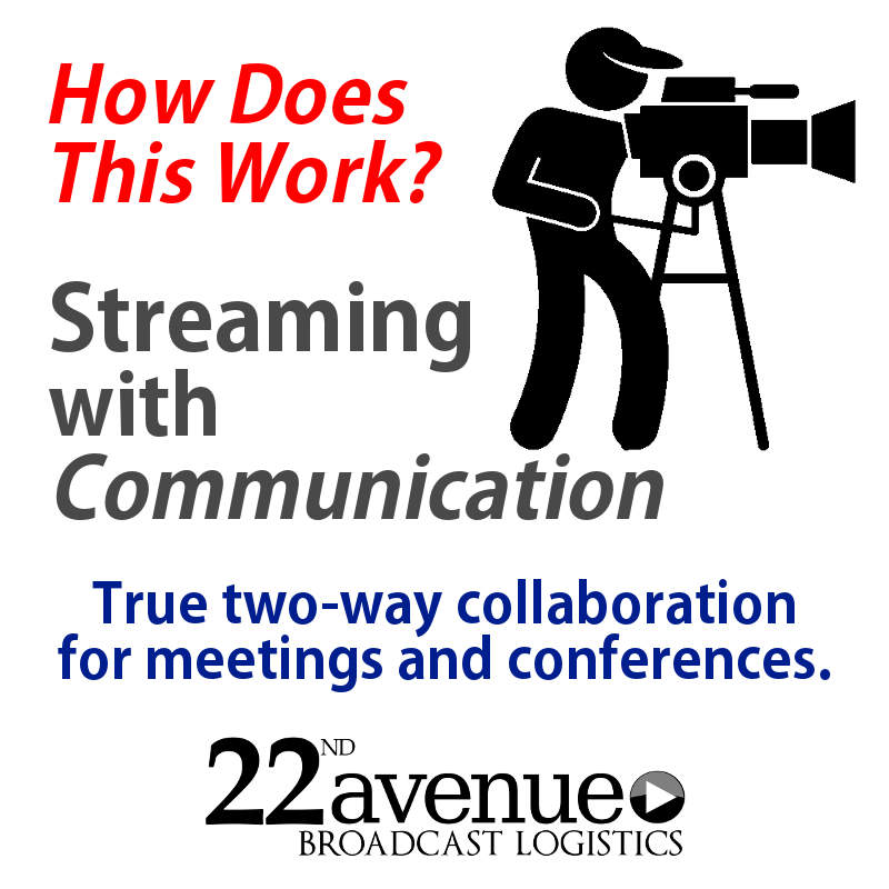 streaming and teleconference for businesses. Looking to minimize crew and contact?