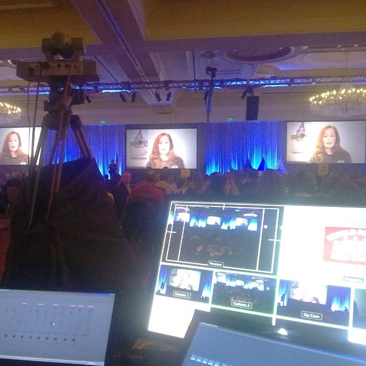 Streaming production and video recording of conferences 