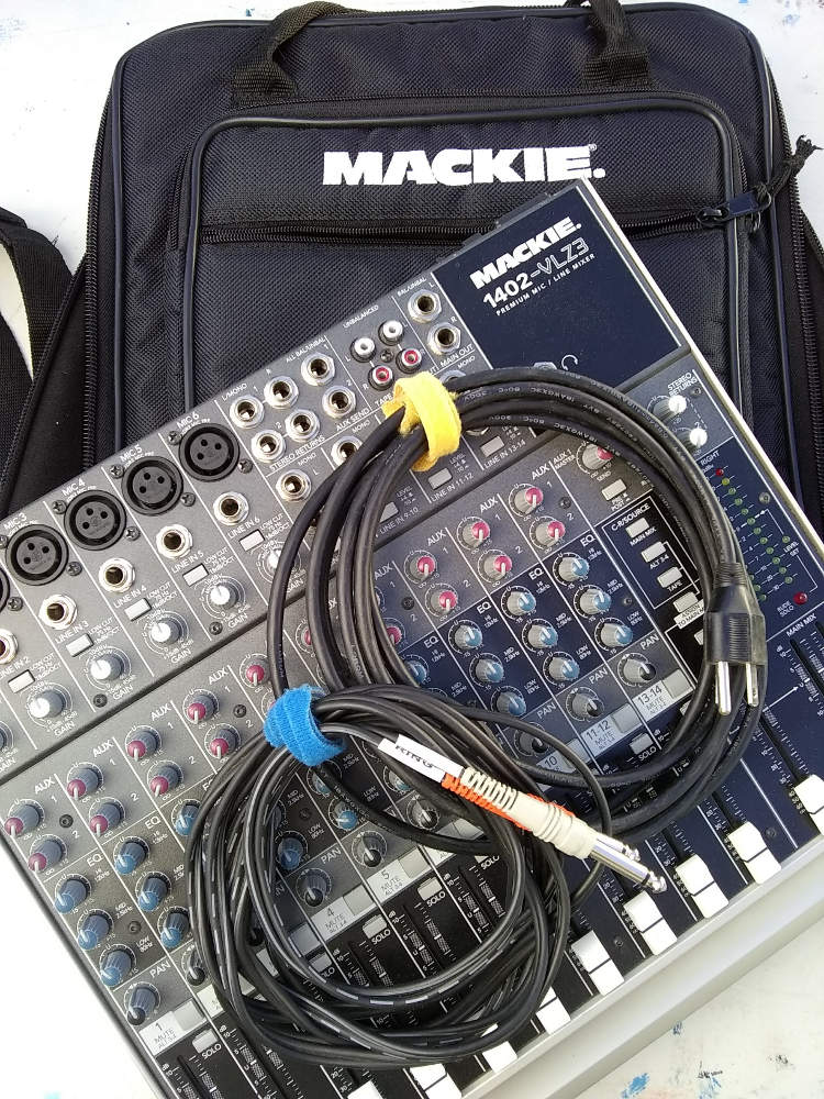 Rent a mixer audio sound console with MP3 cables and XLR's from 22nd Avenue Entertainment Logistics. Serving Redding, Chico, Tahoe, Reno and Sacramento. 