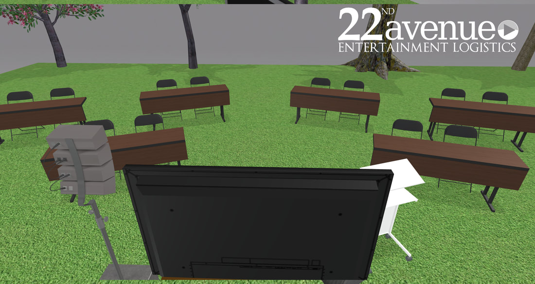 full audiovisual capability - outdoor learning concept by 22nd avenue entertainment logistics 
