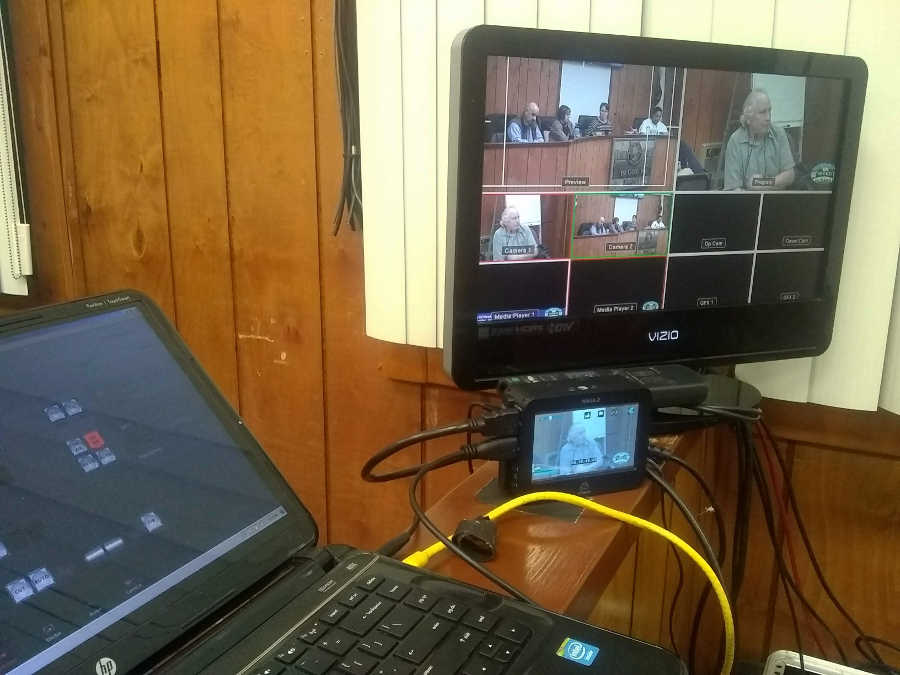 teleconference and streaming for business with minimal crew