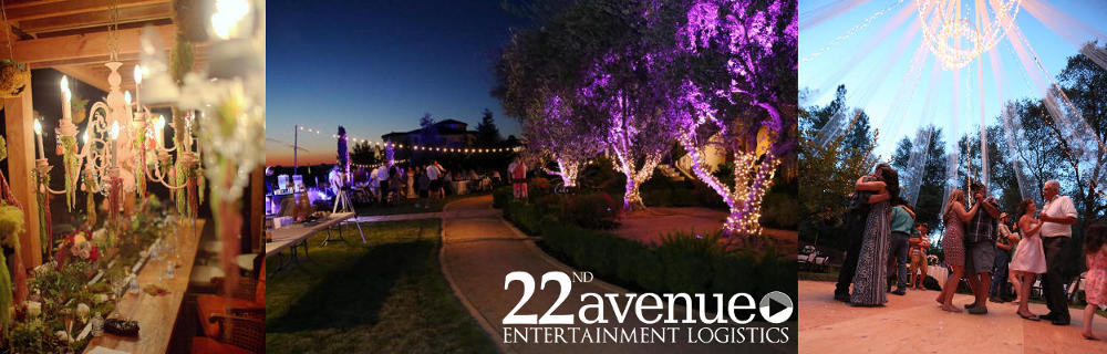 Wedding Lighting and Event Lighting and Sound Services by 22nd Avenue Entertainment Logistics