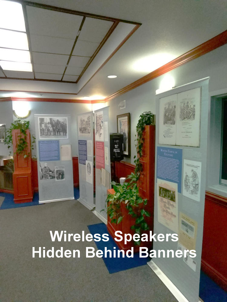 wireless hidden speakers for conference and public hearings
